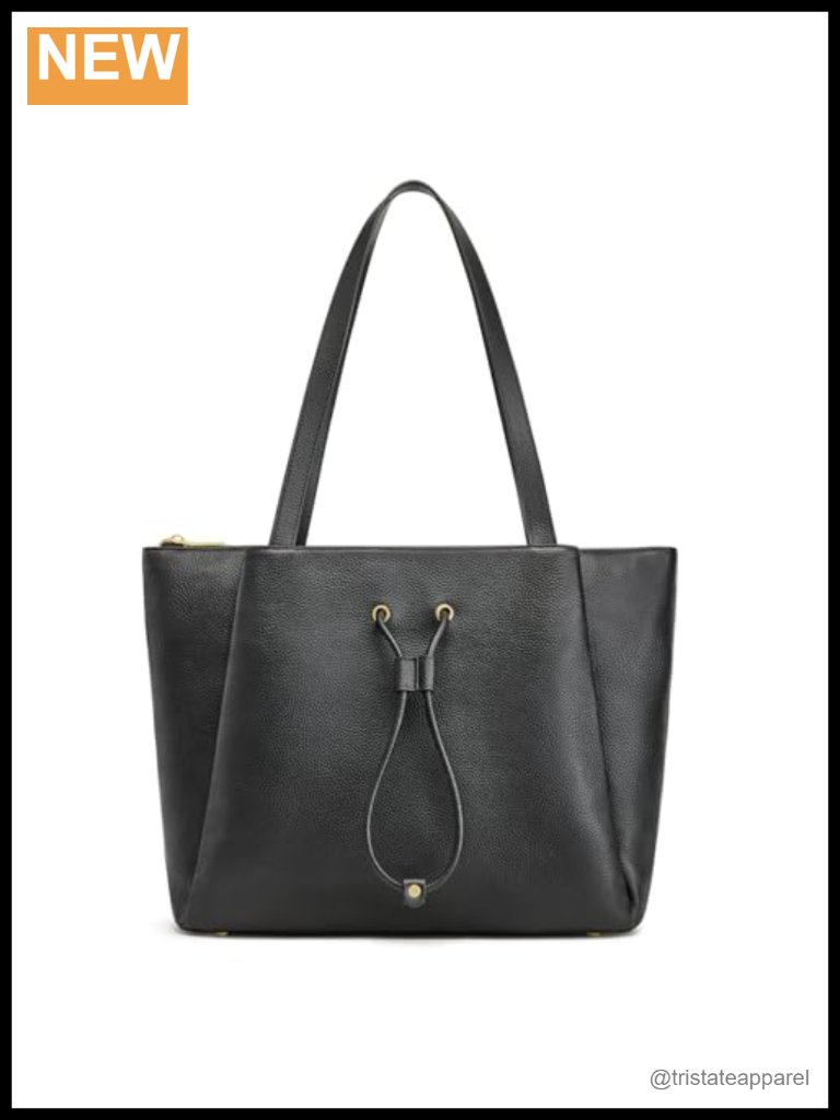Genuine Leather Work Tote Bag With Laptop Compartment, Large Capacity, Top